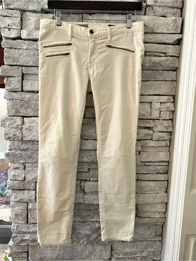 AG Adriano Goldschmied the moto Stevie Ankle Corduroy Straight Leg Pants Size 28